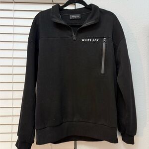 Women’s Black Quarter-Zip Pullover Sweatshirt